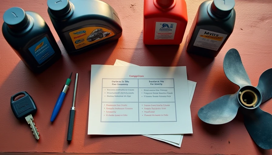 Visual context for marine engine oil vs car oil