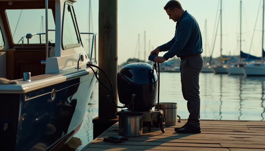 Visual context for how to check marine engine oil