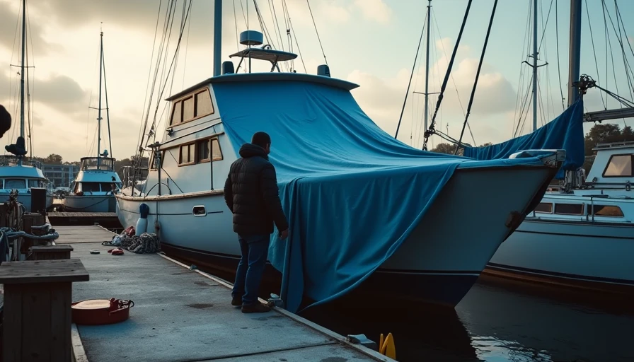 Illustration for boat maintenance tips for winter